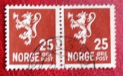 Норвегия 1937 Лев Герб Sc#171 Used