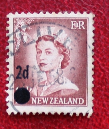Новая Зеландия 1958 Елизавета II Sc#319 Used