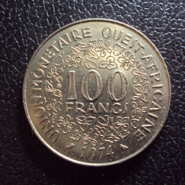 Западная Африка 100 франков 1974 год.