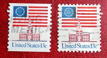 США 1975 Зал независимости Флаг Sc#1622,1625 Used