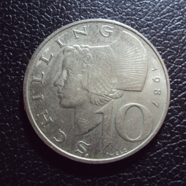 Австрия 10 шиллингов 1987 год.