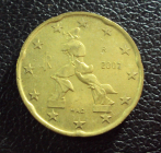 Италия 20 центов 2002 год.