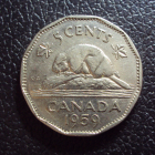 Канада 5 центов 1959 год.
