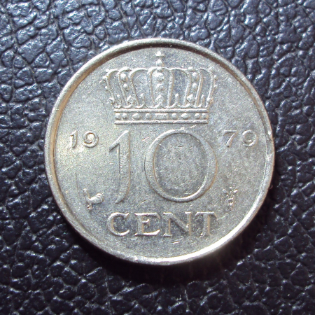 Нидерланды 10 центов 1979 год.