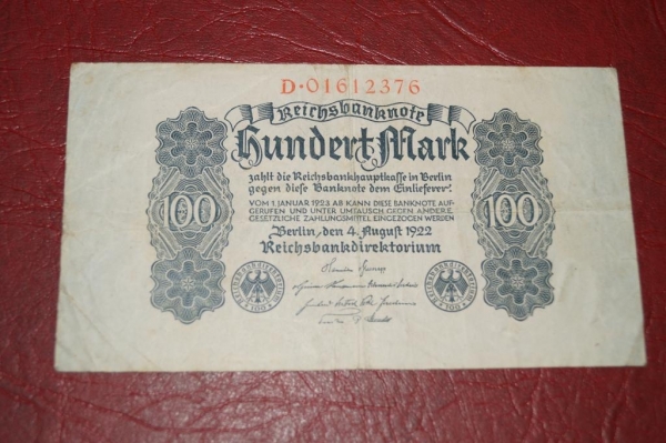 Германия. 100 марок.1922 год.