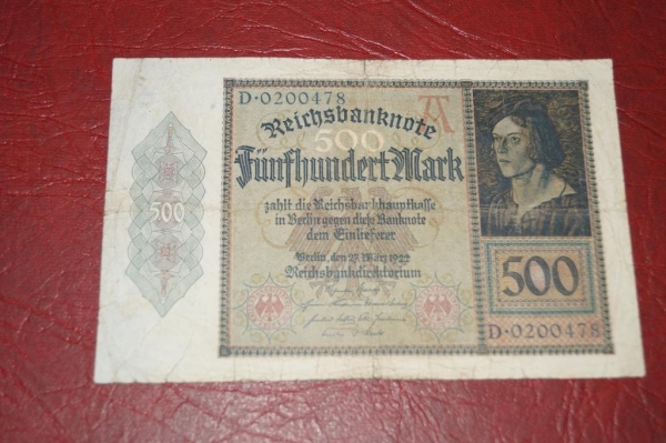 Германия. 500 марок.1922 год.
