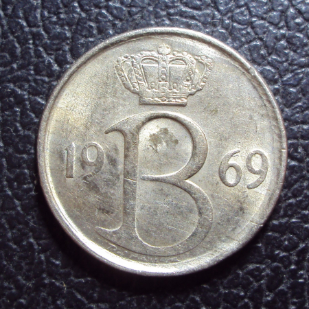 Бельгия 25 сантим 1969 год belgique.