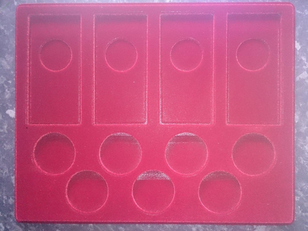 Флокированный планшет с пластиковой крышкой, для полного набора монет "Сочи 2014" _224_
