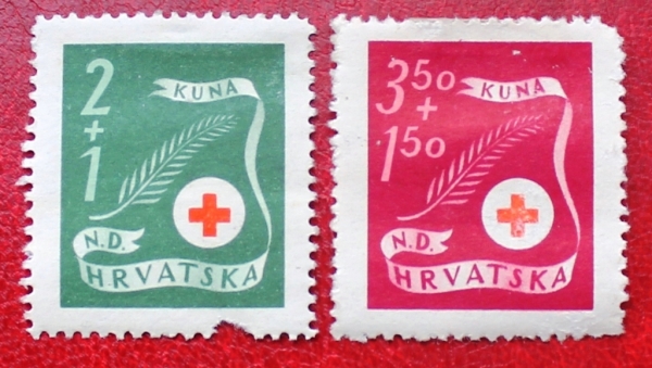 Хорватия 1944 Красный Крест, медицина Sc#В70-В71 MLH