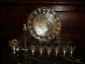 Старин.набор для ликера в серебре на серебряном подносе,серебро 800 стекло,гравировка МОЗЕР 19в - вид 2