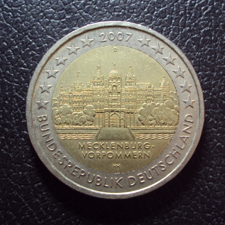 Германия 2 евро 2007 год Мекленбург Померания.