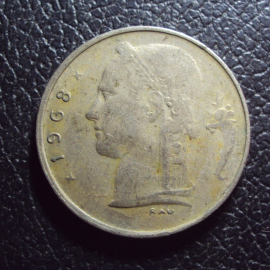 Бельгия 1 франк 1968 год belgie.
