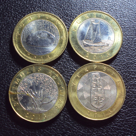 Литва Набор 4 монеты 2013 год.