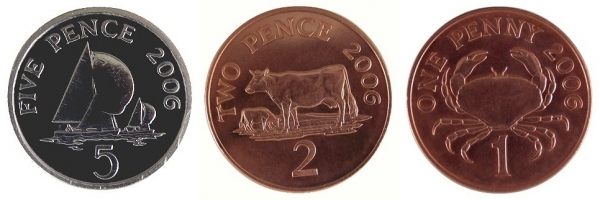 Коллекционный набор монет Гернси 2006 год UNC