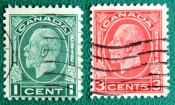 Канада 1932 король Георг V Sc#195, 197 Used