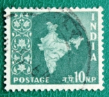 Индия 1957 Карта Индии Sc#281 Used