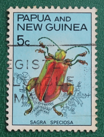 Папуа – Новая Гвинея 1967 Листоед Sc#237 Used