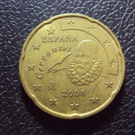Испания 20 евроцентов 2008 год.