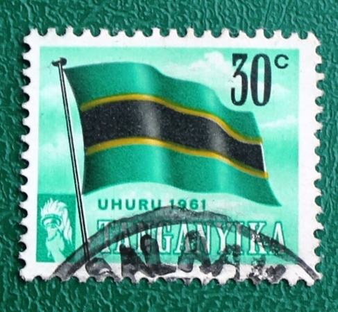 Танганьика 1961 Флаг Sc#49 Used