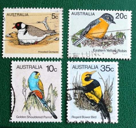 Австралия 1978-80 Птицы Sc#682, 716, 732, 735 Used