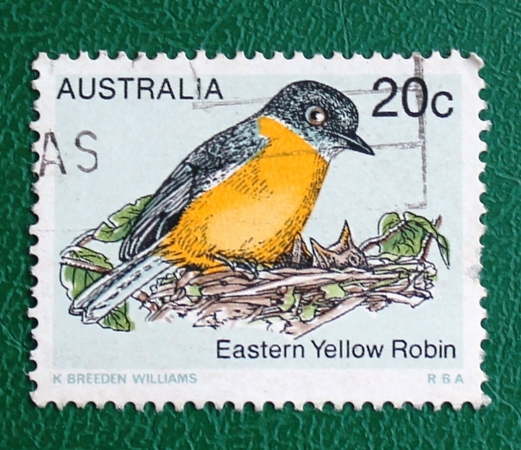 Австралия 1979 Золотобрюхая зарянковая мухоловка Sc#716 Used