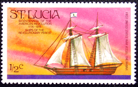 Сент - Люсия 1976 год . Военное судно "Ханна" .