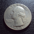 США 25 центов 1984 d год.