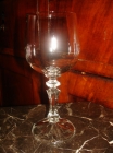 Старинный БОКАЛ для ВИНА на граненой фигурной ножке , стекло,гранка, Россия начало 20 века