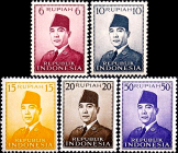 Индонезия подборка марок из серии : President Sukarno (1951-1953) . Каталог 2,50 € . 