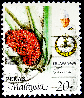 Малайзия 1986 год . Сельскохозяйственная продукция - масло Elaeis .