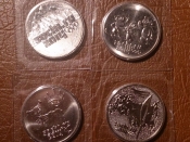 25 рублей 2011-2014 г. Набор Олимпиада в Сочи, в блистерах, 4 монеты _227_