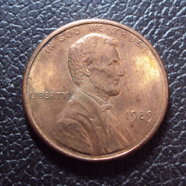 США 1 цент 1989 год.