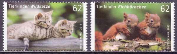 Германия 2015 Кошки белки фауна MNH