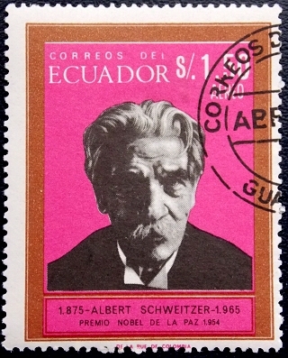 Эквадор 1966 год . Альберт Швейцер