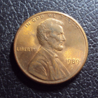 США 1 цент 1989 d год.