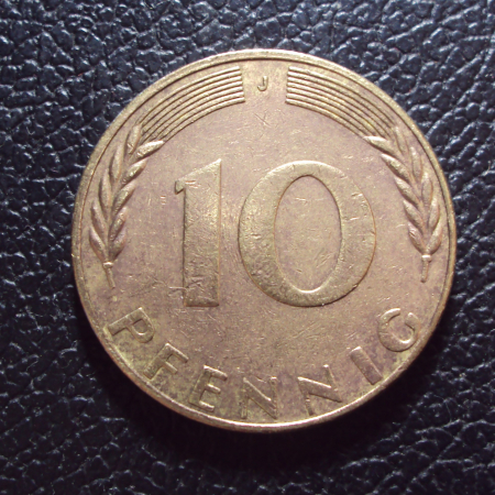 Германия 10 пфеннигов 1969 j год.