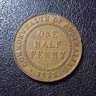 Австралия 1/2 пенни 1933 год.