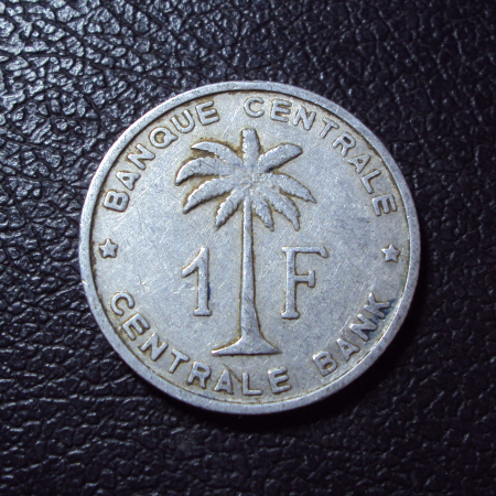 Бельгийское Конго Руанда-Урунди 1 франк 1958 год.