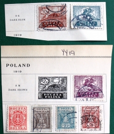 Польша 1919-20 Стандарт Sc#98, 107, 108, 125-127, 132 Used
