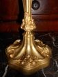 Старинный высокий подсвечник ЛИСТЬЯ АКАНТА золоченая бронза, лепной декор 2-е РОКОКО 19век h-29.5см - вид 3