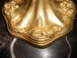 Старинный высокий подсвечник ЛИСТЬЯ АКАНТА золоченая бронза, лепной декор 2-е РОКОКО 19век h-29.5см - вид 5