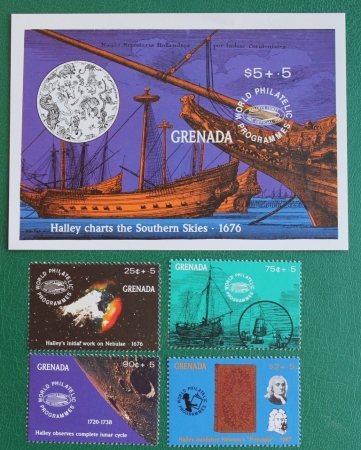 Гренада 1989 Комета Галлея Sc#В11-В15 MNH