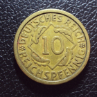 Германия 10 рейхспфеннигов 1925 a год.