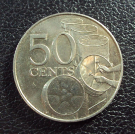 Тринидад и Тобаго 50 центов 2003 год.