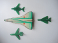самолет 4 самолета винтажные металлические и пластиковые игрушки авиация СССР - вид 2