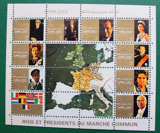 Аджман 1973 Президенты Короли Европы #2587-2595 Used