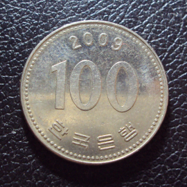 Южная Корея 100 вон 2009 год.