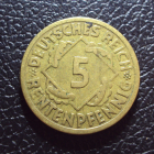 Германия 5 рентенпфеннигов 1924 a год.