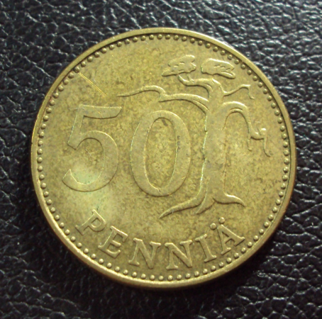 Финляндия 50 пенни 1972 год.