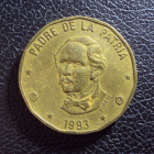 Доминикана 1 песо 1993 год.
